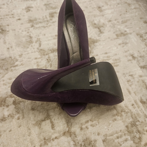 Qupid plum peeptoe heels - Picture 6 of 6